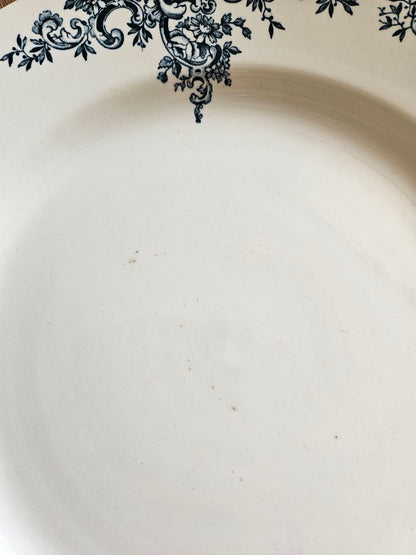Grand plat rond ancien HB & Cie, Louis XV