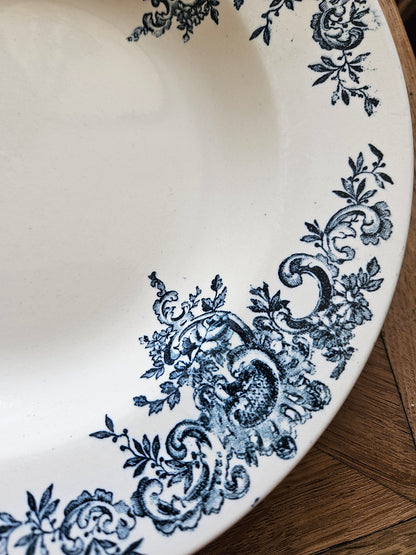 Assiettes creuses anciennes HB & Cie, Louis XV
