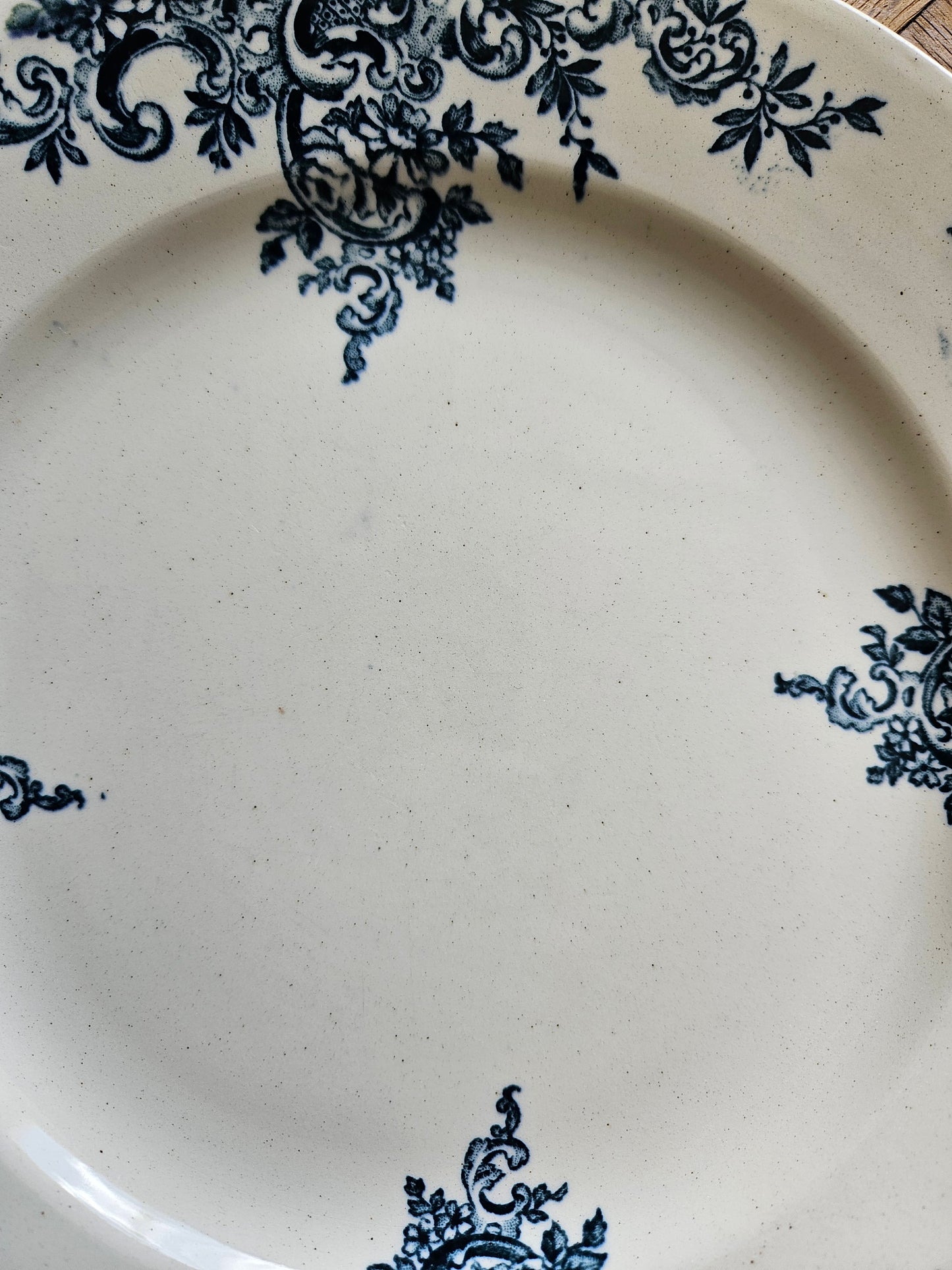 Assiettes plates anciennes HB & Cie, Louis XV
