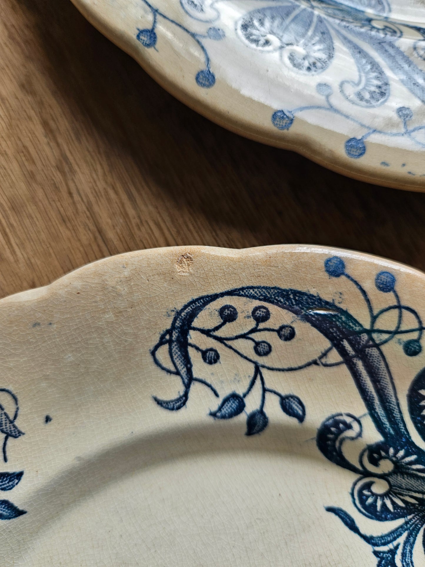 Assiettes à dessert anciennes Faïencerie de Lyon, Joconde #1