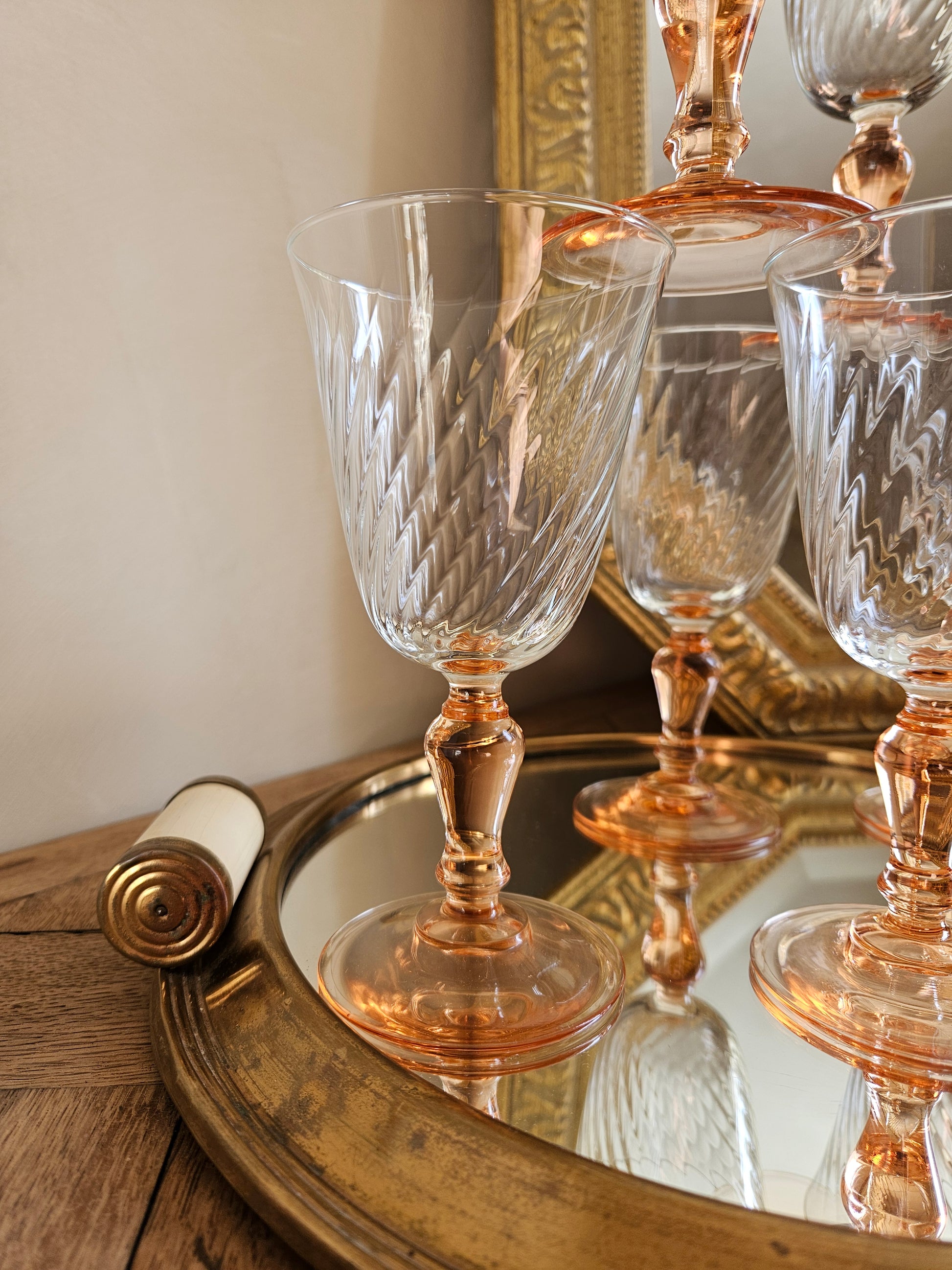 Verres à eau vintage Luminarc Rosaline