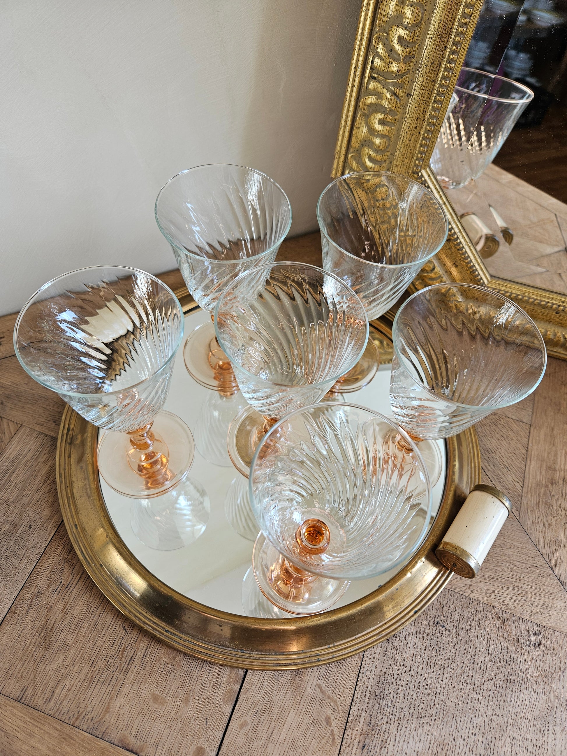 Lot de 6 verres à eau vintage Luminarc Rosaline