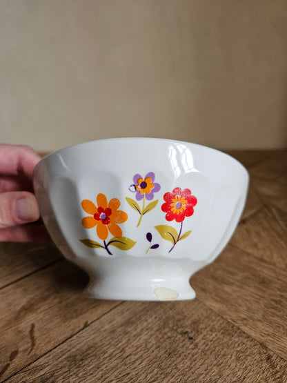Bol à facettes petites fleurs 70's