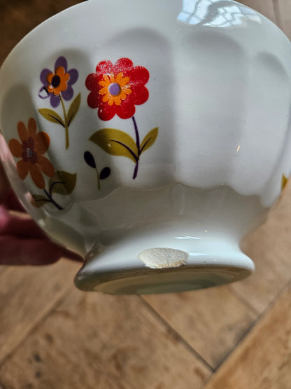 Bol à facettes petites fleurs 70's