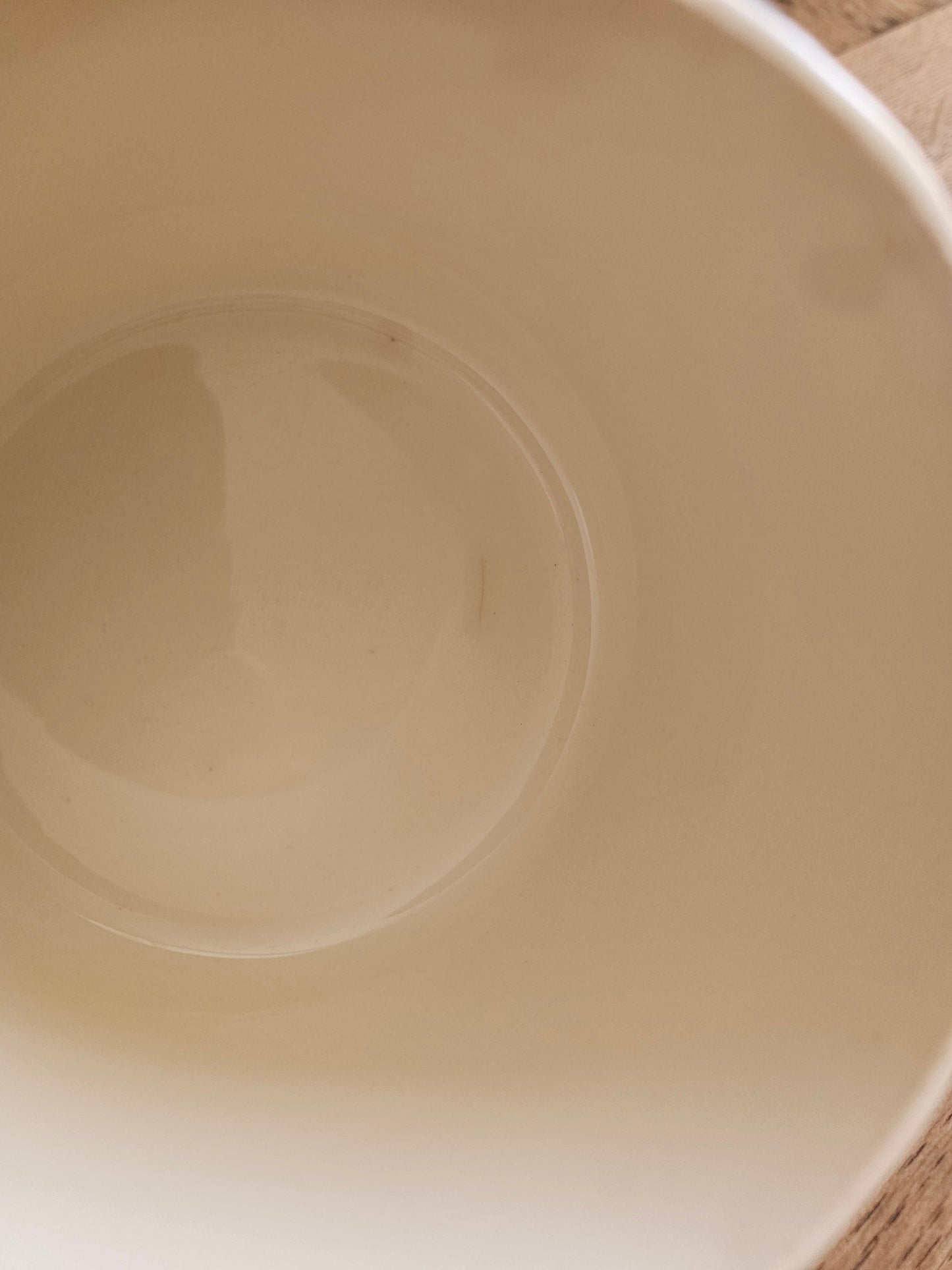 Tasse rétro Badonviller, rayures bordeaux