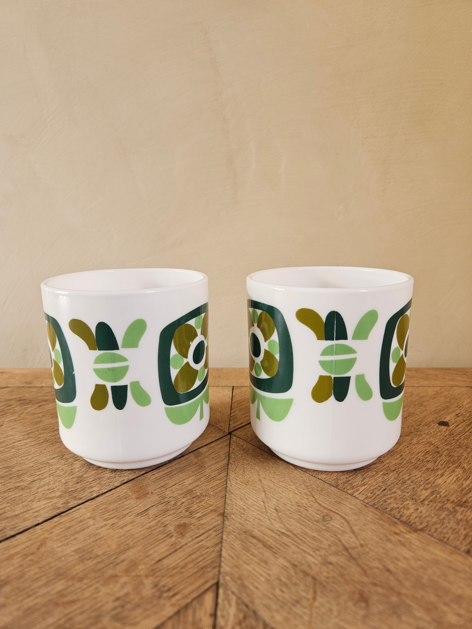Mug vintage Arcopal, Mobil, verts