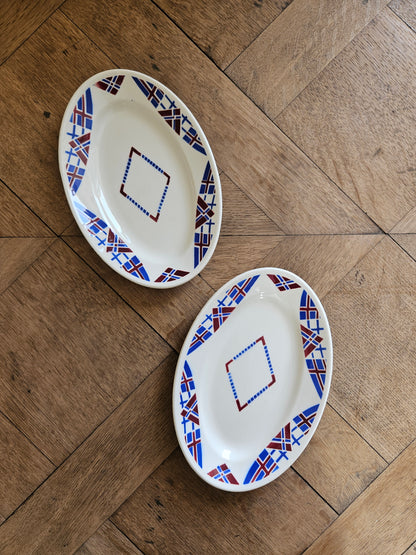 Lot de 2 raviers rétro K&G Lunéville, Hossegor V.F. Paris.