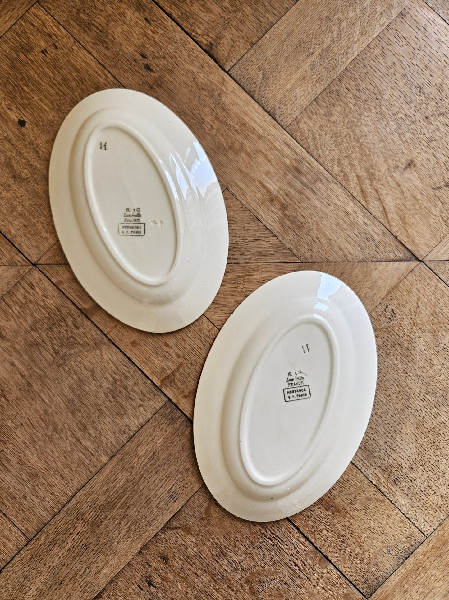 Raviers rétro estampillés K&G Lunéville, Hossegor V.F. Paris.