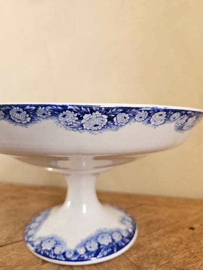 Compotier ancien Boch Frères La Louvière, modèle Elvire. Terre de fer.