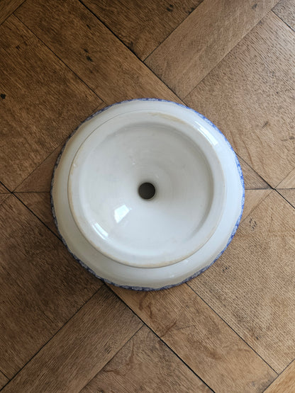 Compotier ancien Boch Frères La Louvière, modèle Elvire. Terre de fer.