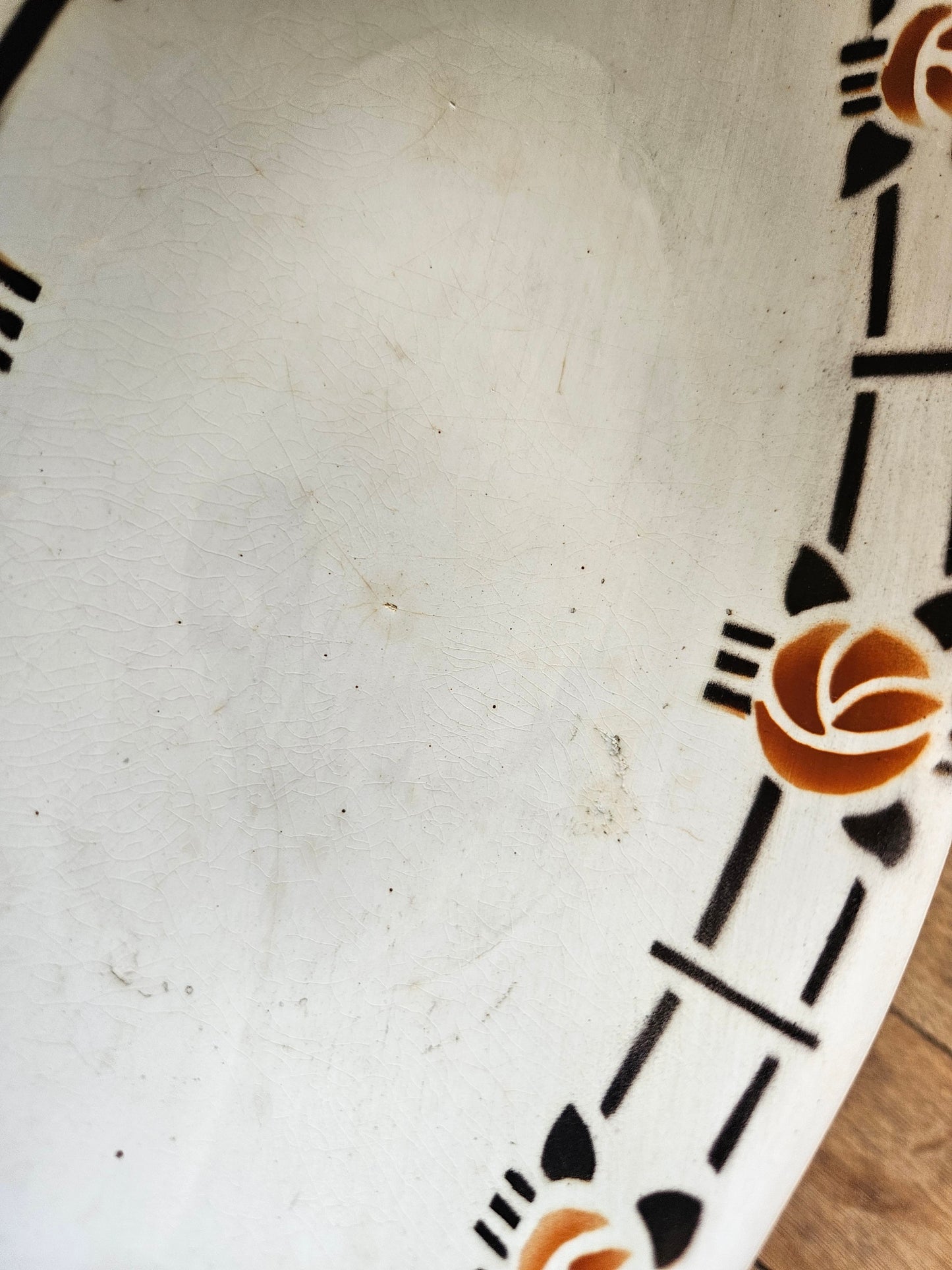 Ravier vintage orange et noir #2