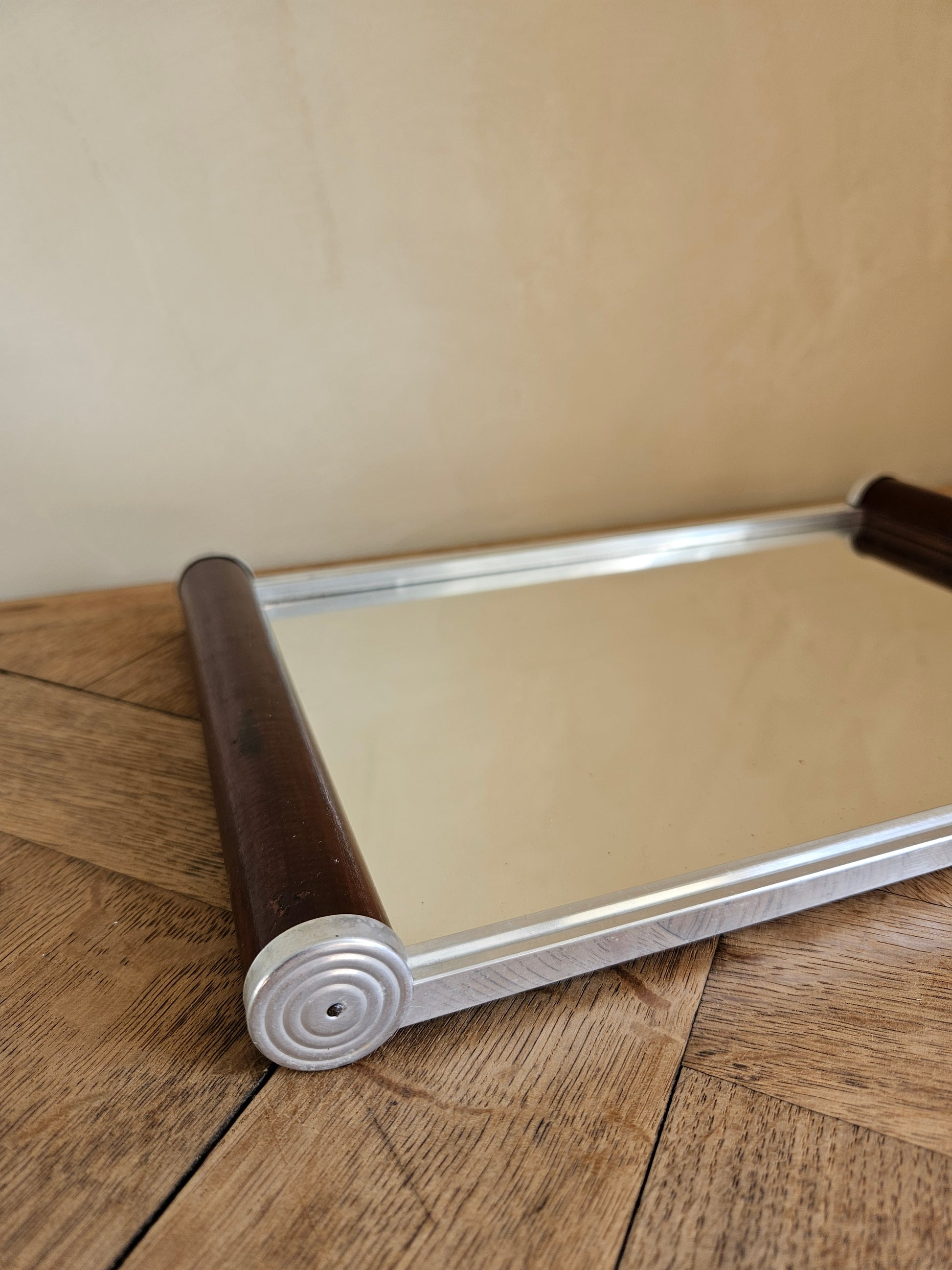 Plateau miroir vintage Art Déco