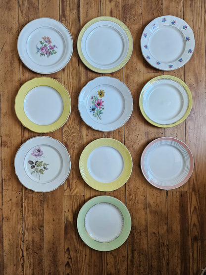 Mix d’assiettes plates dépareillées #1