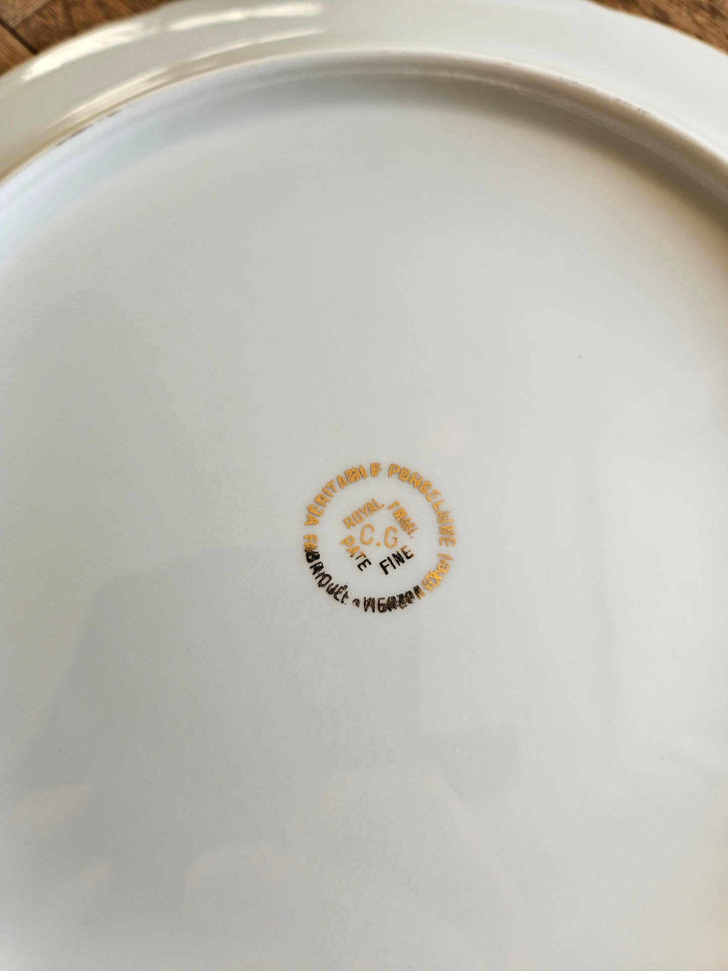 Assiettes plates porcelaine de Vierzon