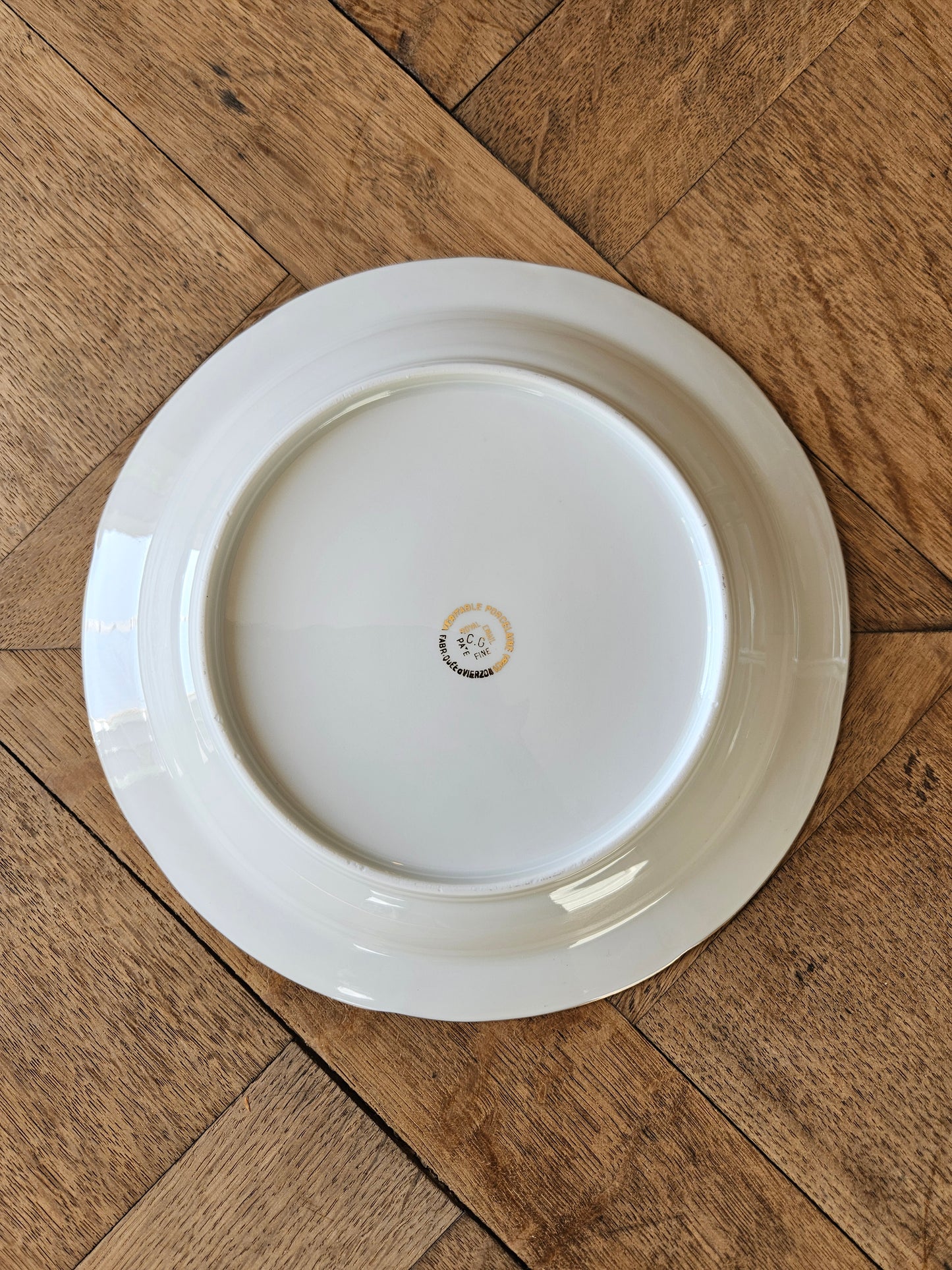 Assiettes creuses porcelaine de Vierzon