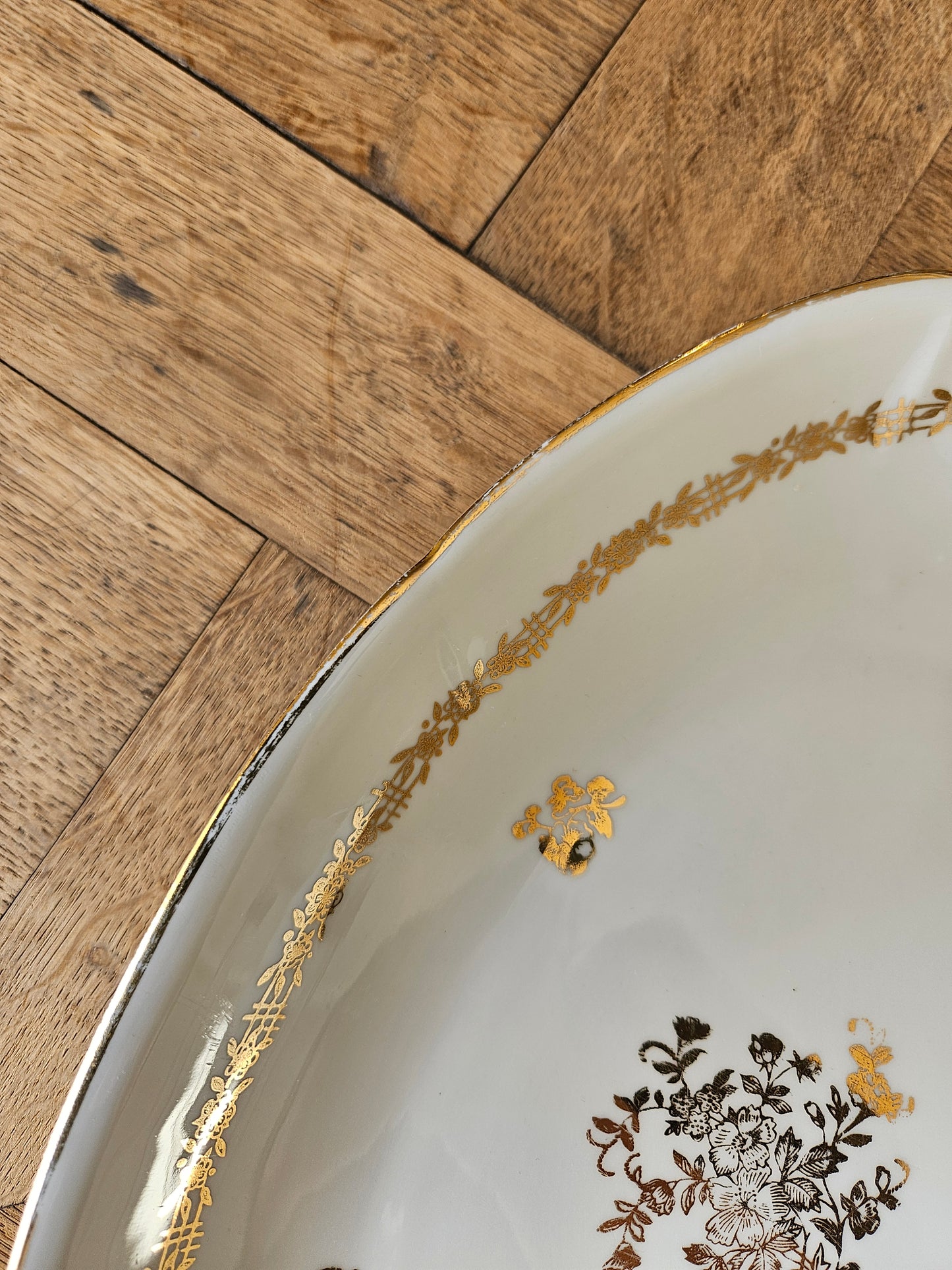 Plat ovale porcelaine de Vierzon