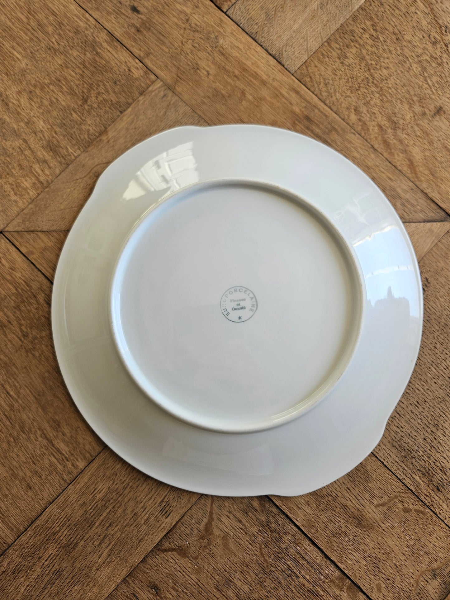 Service à dessert porcelaine, rouge et or