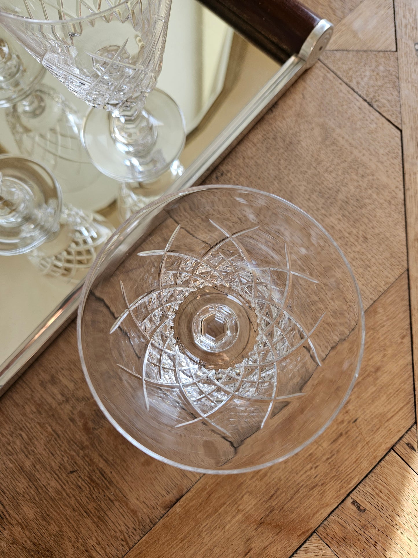 Verres à pied en cristal