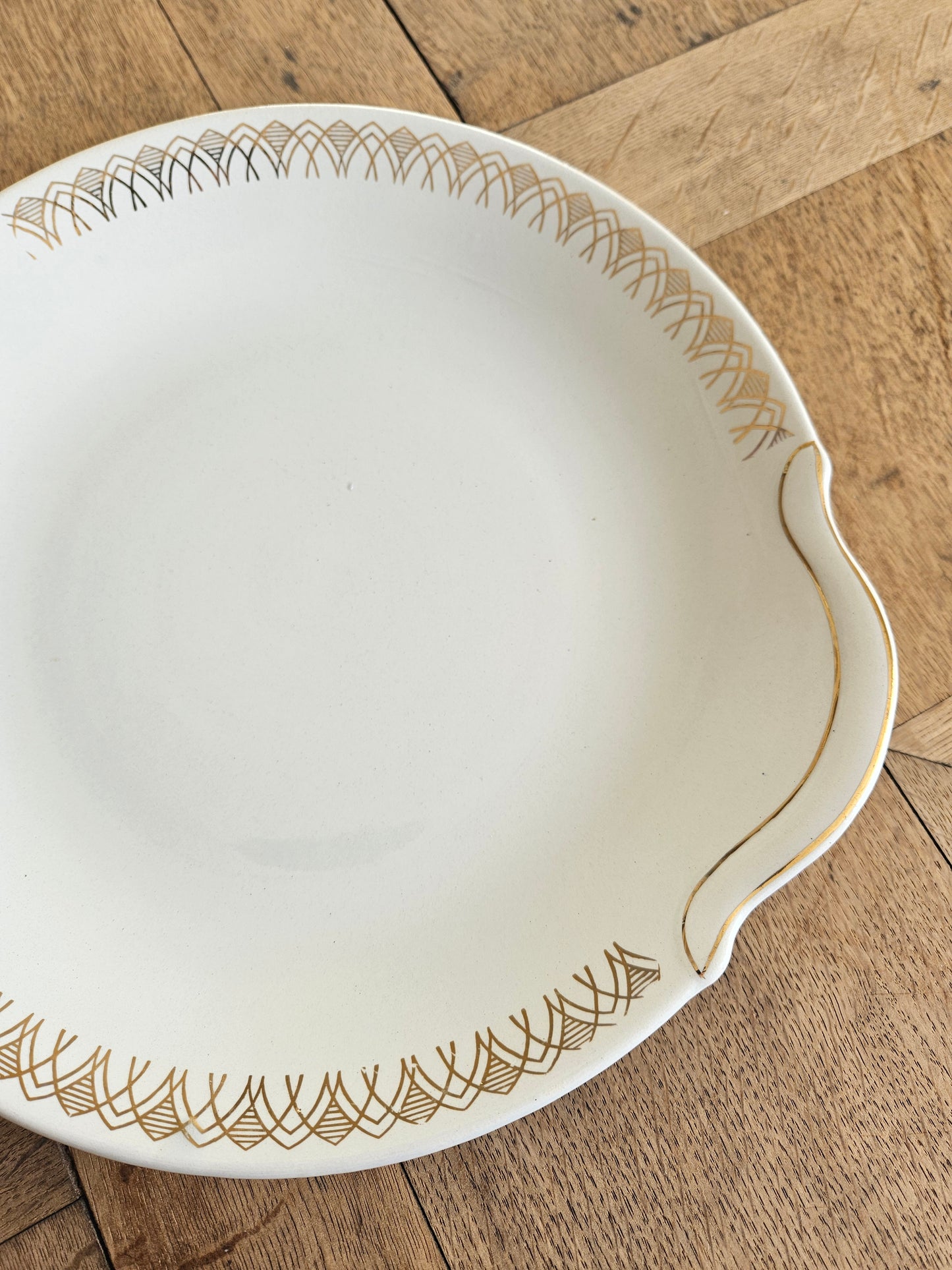 Plat à gâteau vintage style Art Déco