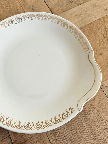 Plat à gâteau vintage style Art Déco