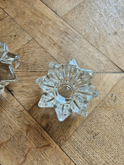 Bougeoirs étoiles en cristal
