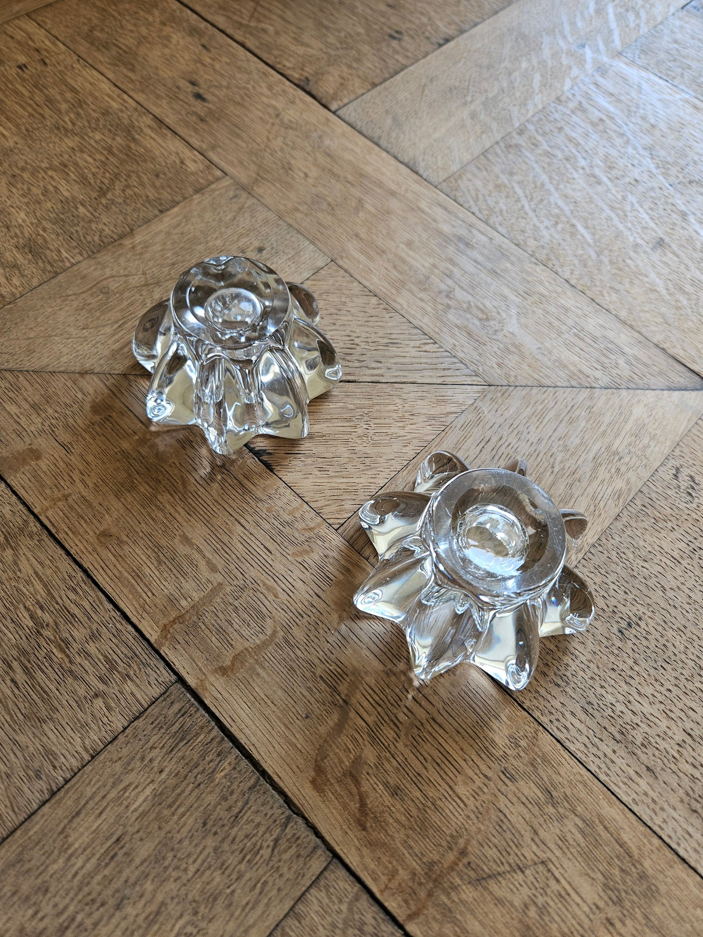 Bougeoirs étoiles en cristal