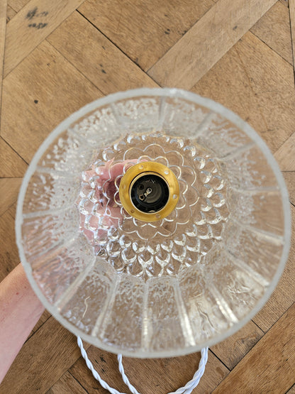 Suspension vintage globe en verre