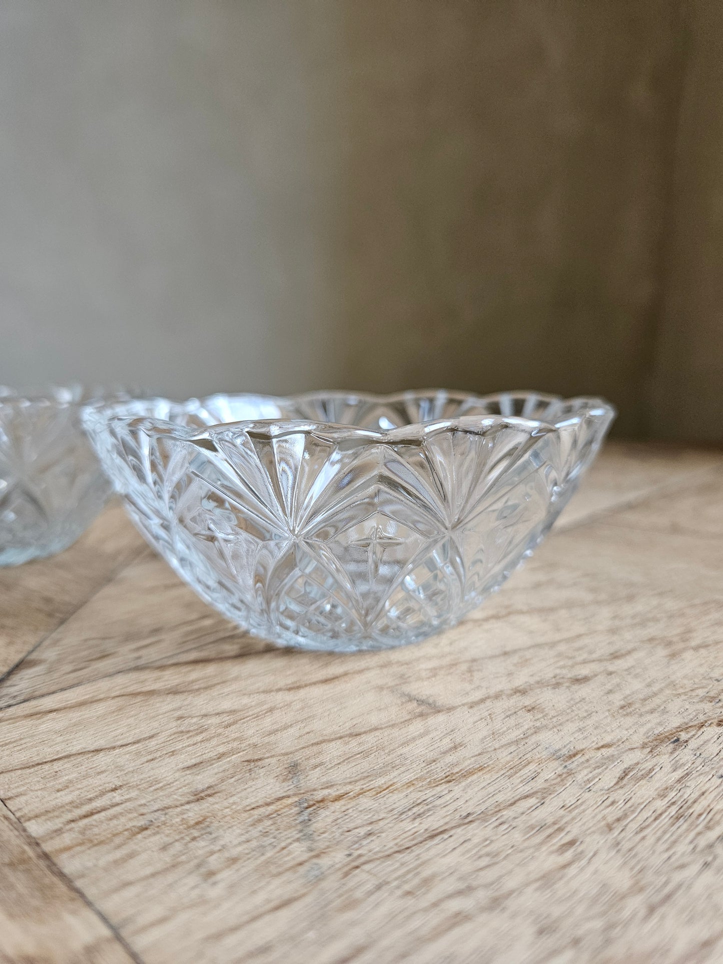 Coupelles vintage en verre