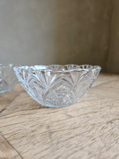 Coupelles vintage en verre