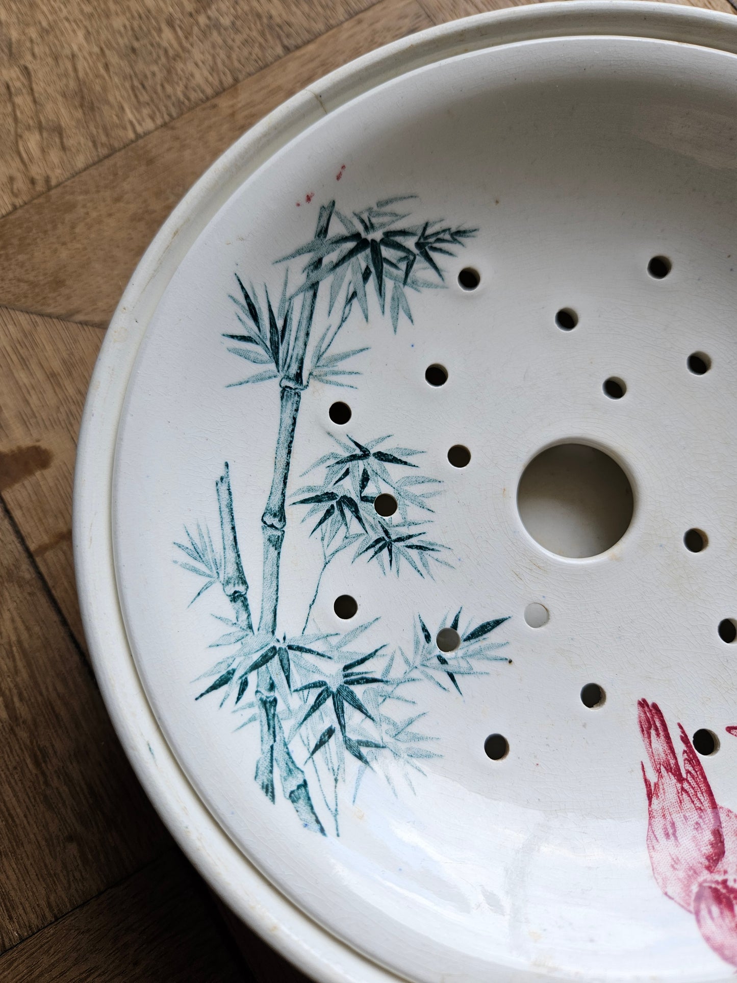 Porte éponge ancien Longwy, Oiseaux