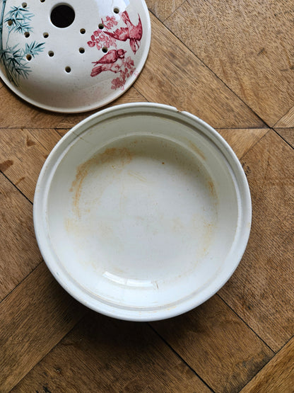 Porte éponge ancien Longwy, Oiseaux