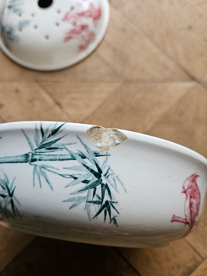 Porte éponge ancien Longwy, Oiseaux