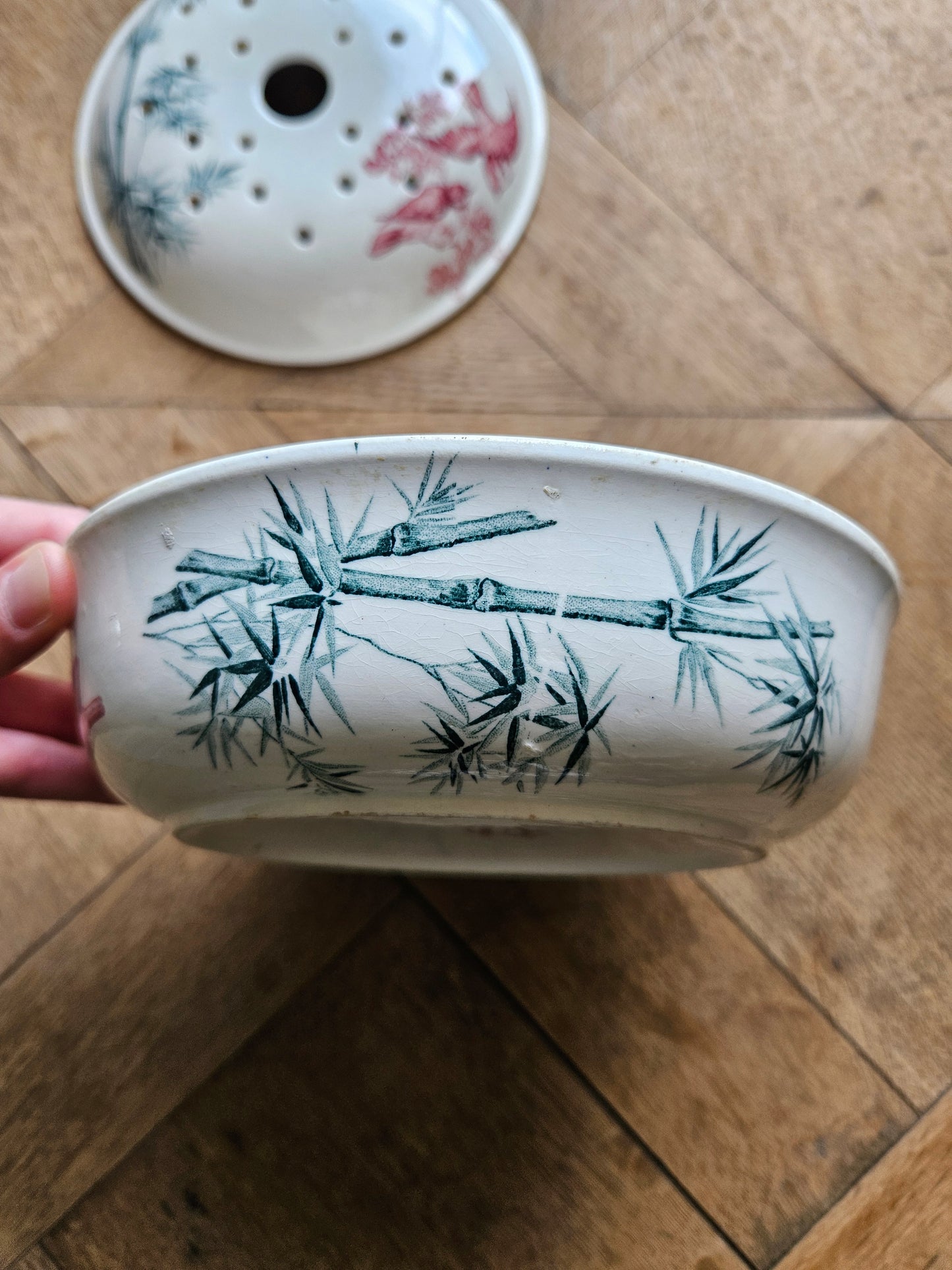 Porte éponge ancien Longwy, Oiseaux