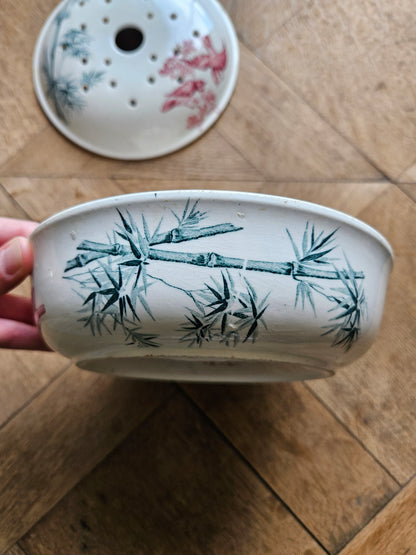 Porte éponge ancien Longwy, Oiseaux