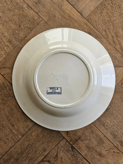 Assiette creuse U&C Sarreguemines, Stella