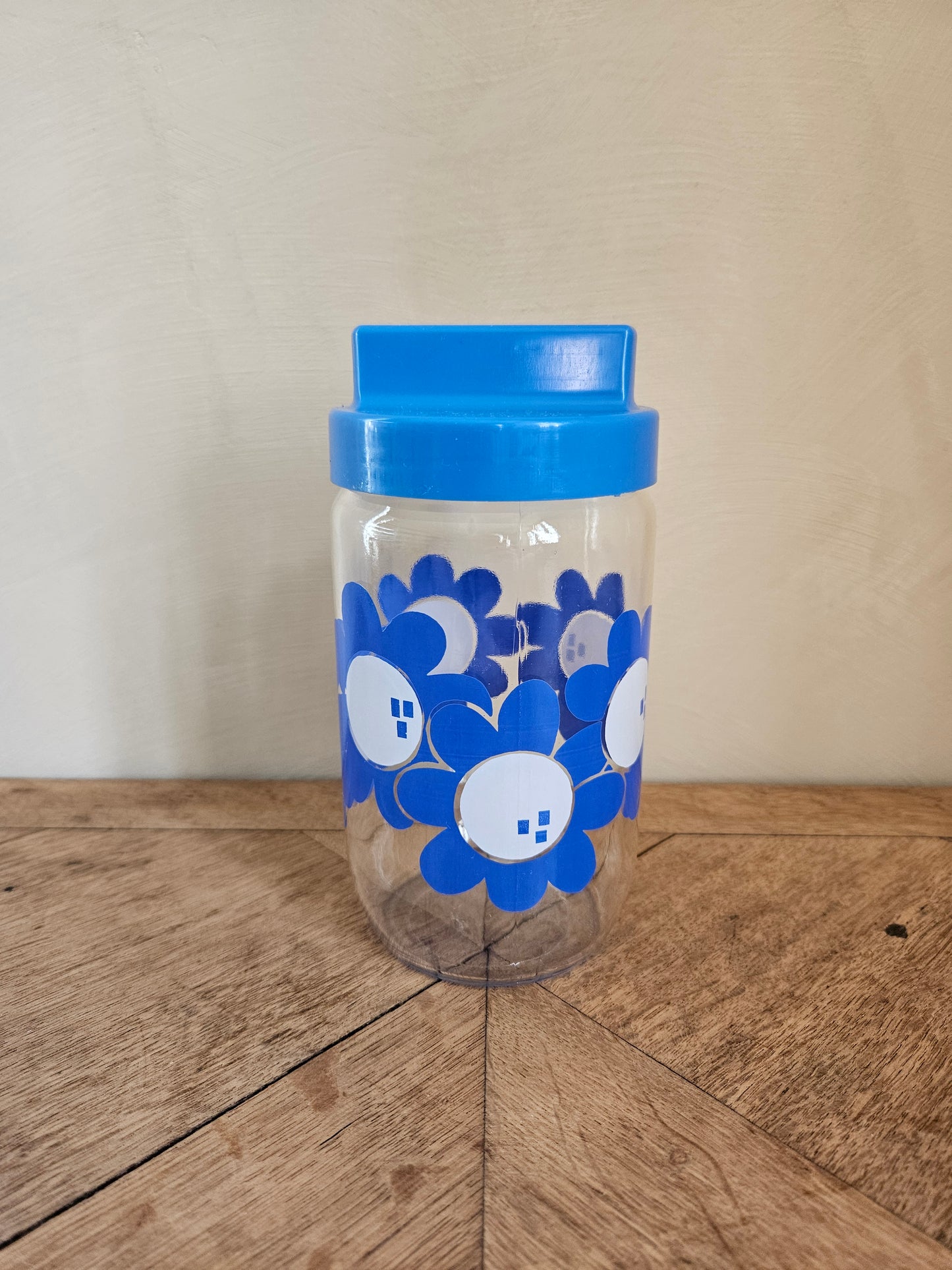 Pot Henkel, fleurs bleues