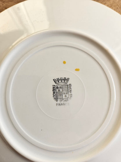 Assiettes à dessert Faïencerie d’Onnaing