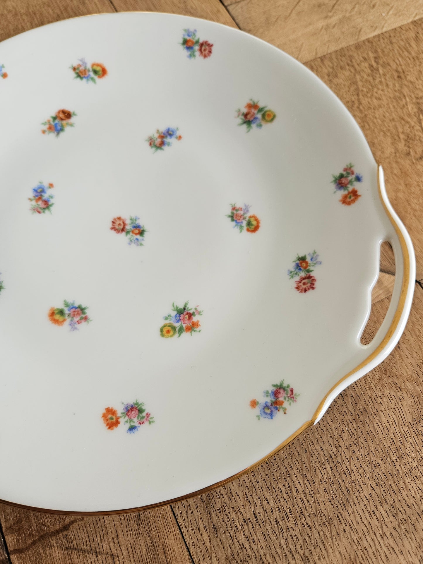 Service à dessert porcelaine de Limoges, fleuri