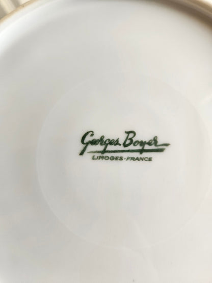 Service à dessert porcelaine de Limoges, fleuri