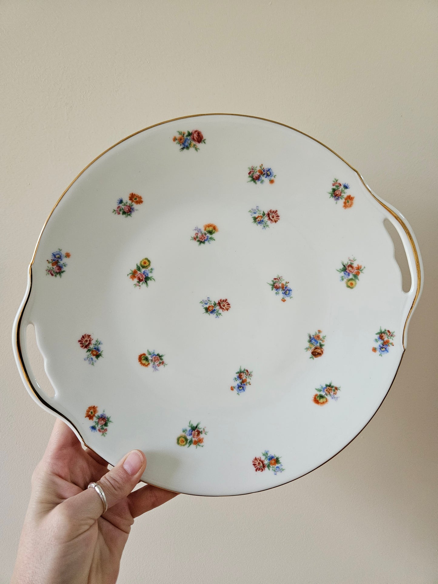 Service à dessert porcelaine de Limoges, fleuri