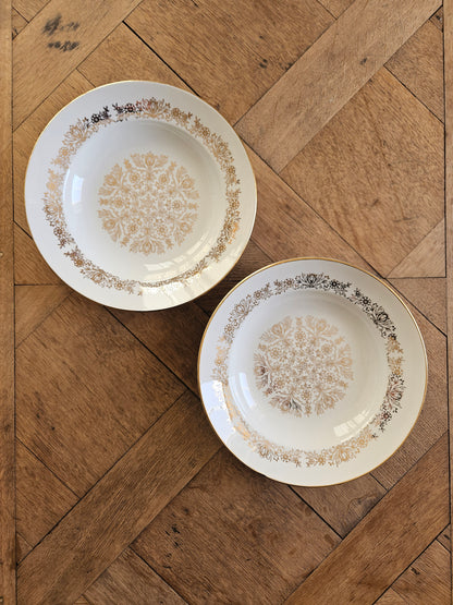 Assiettes creuses dépareillées "Mandala"