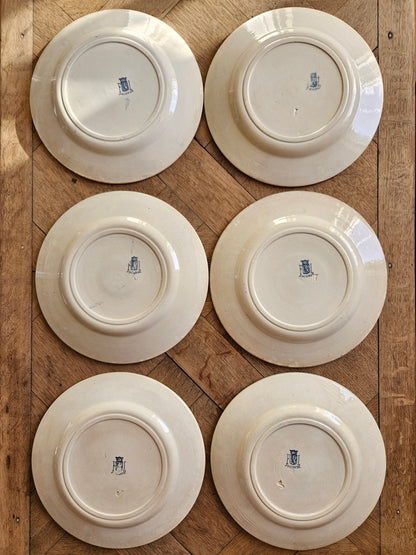 Assiettes plates anciennes Faïencerie de Lyon, Joconde #1