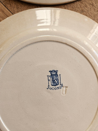 Assiettes plates anciennes Faïencerie de Lyon, Joconde #1