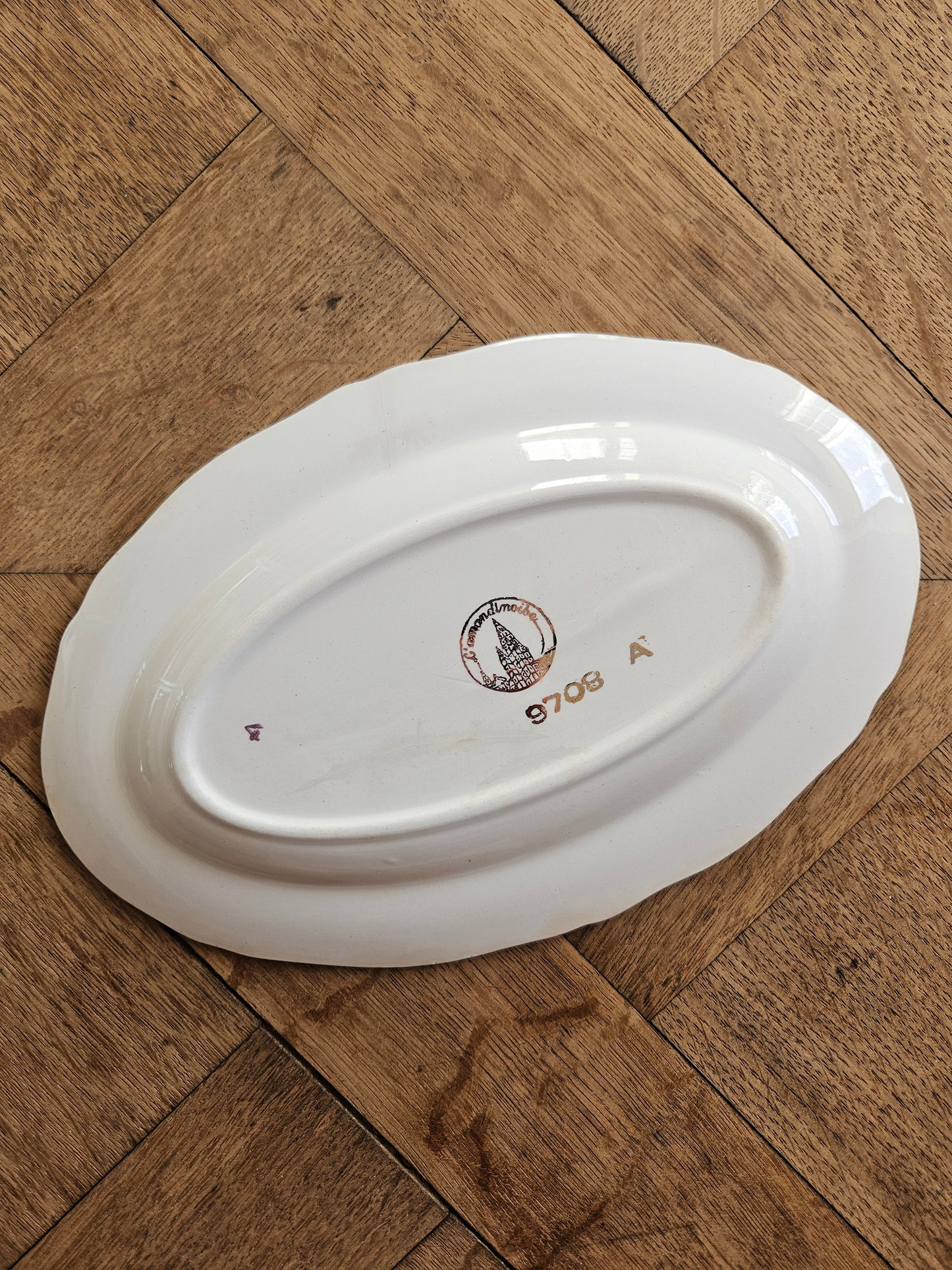 Ravier L’Amandinoise, mint et dorure