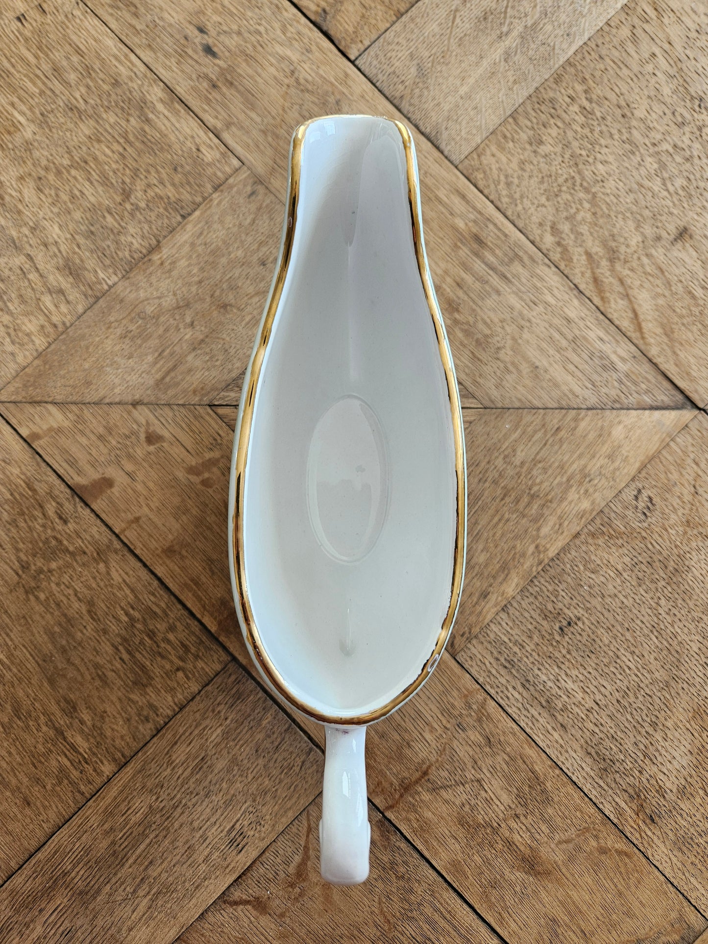 Saucière L’Amandinoise, mint et dorure