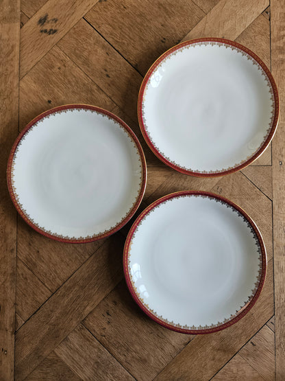Assiettes plates dépareillées "Noël"