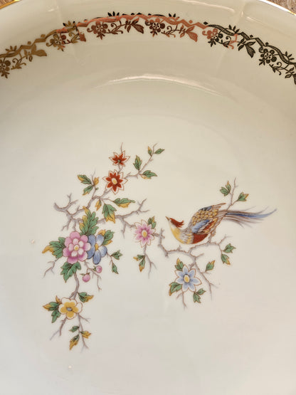 Plat creux porcelaine Oiseau