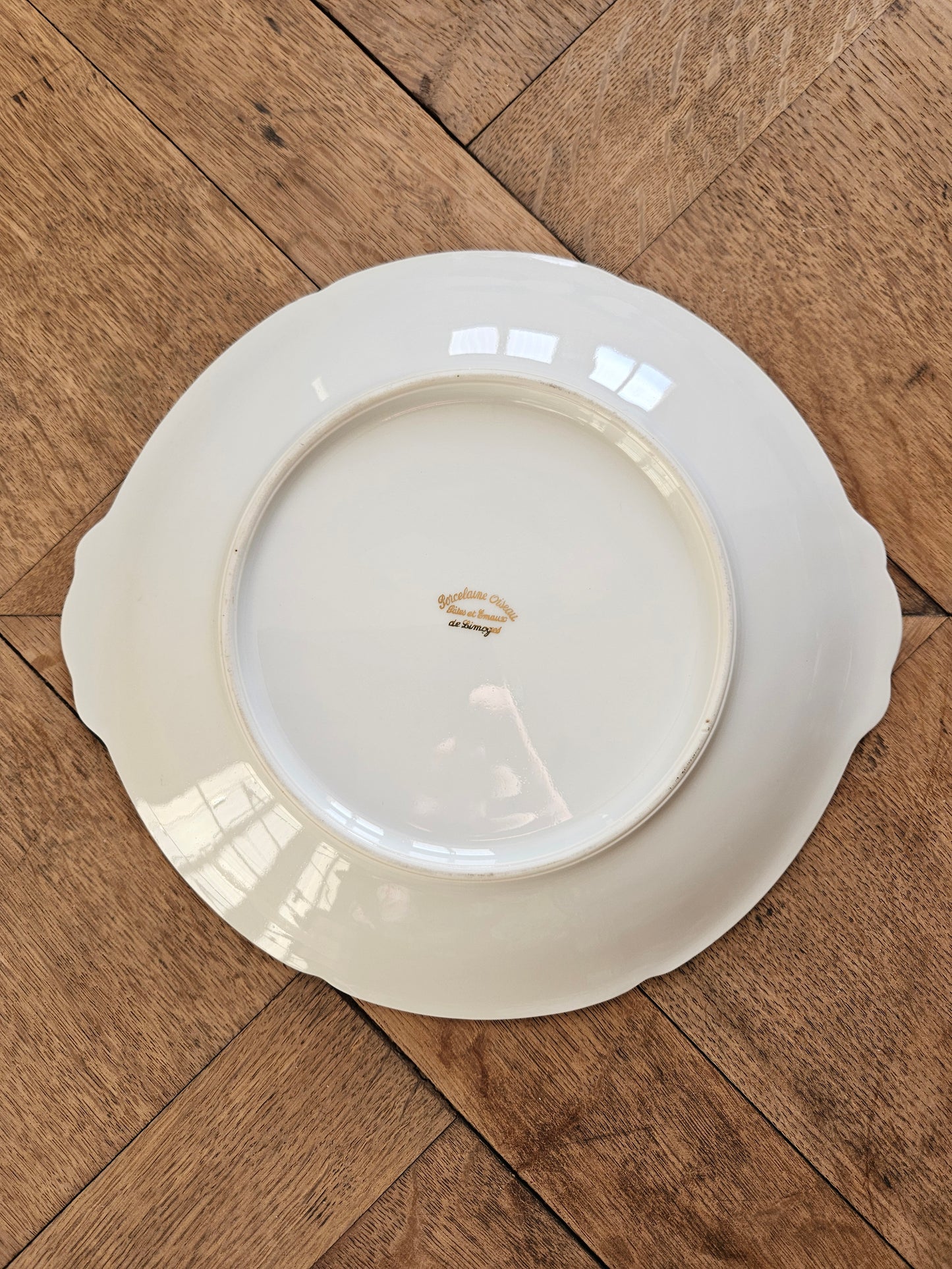 Plat à gâteau porcelaine Oiseau
