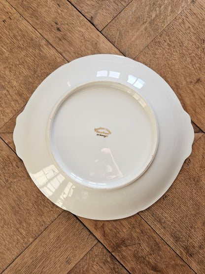 Plat à gâteau porcelaine Oiseau