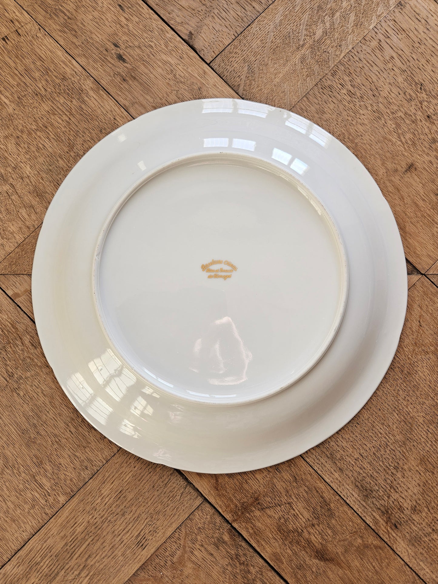 Plat rond porcelaine Oiseau